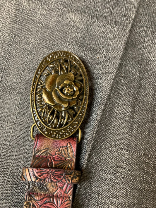 Vintage Hand Tooled Belt