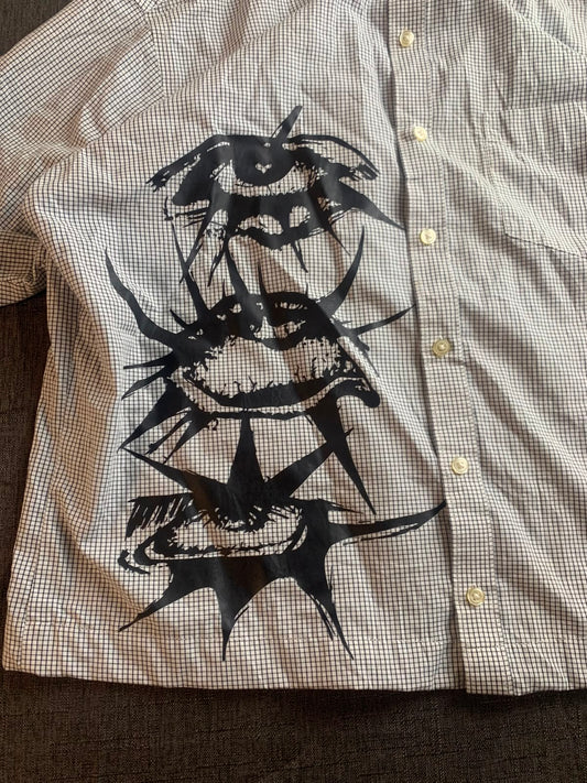 Printed Boxy Button UP