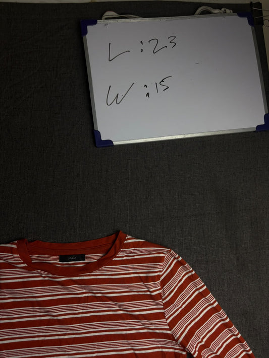 Orange White Full Sleeve Tee