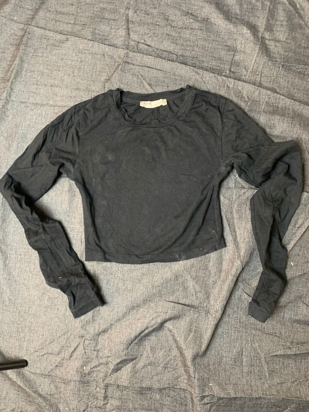 Pull&Bear Crop Top black