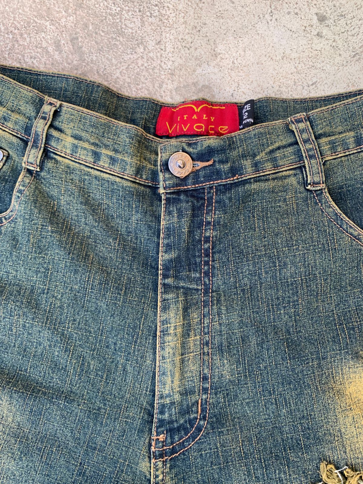 Patch Work Wide Leg Jeans