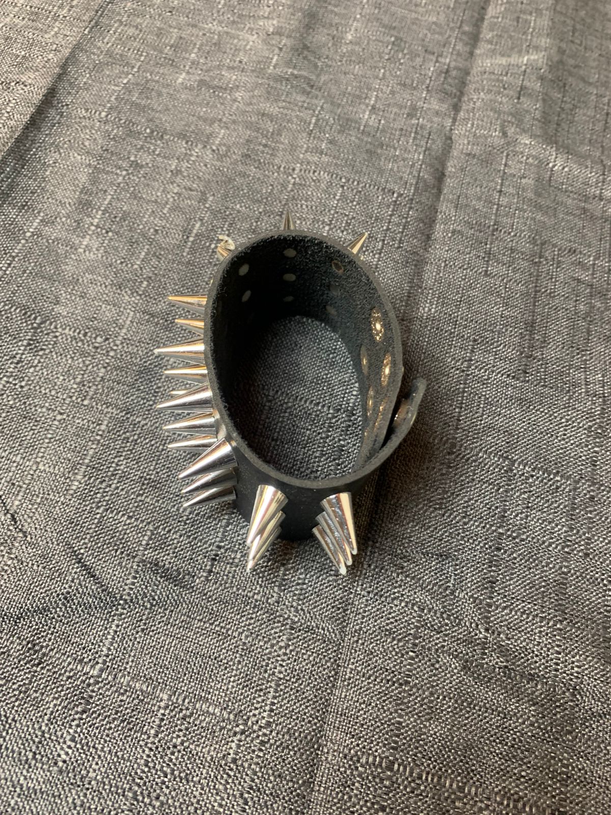 Lather Spiked Bracelet