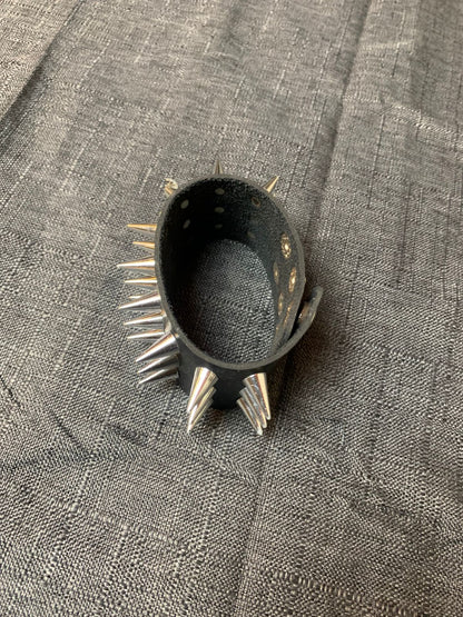 Lather Spiked Bracelet