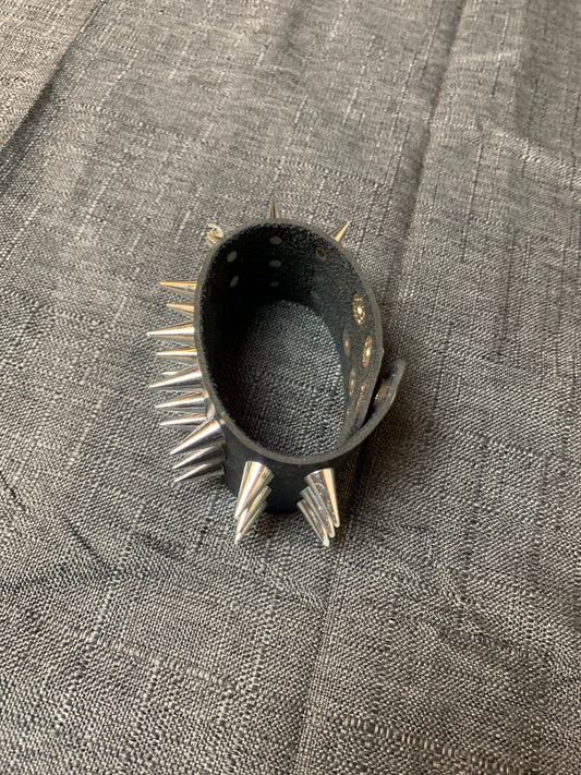 Lather Spiked Bracelet