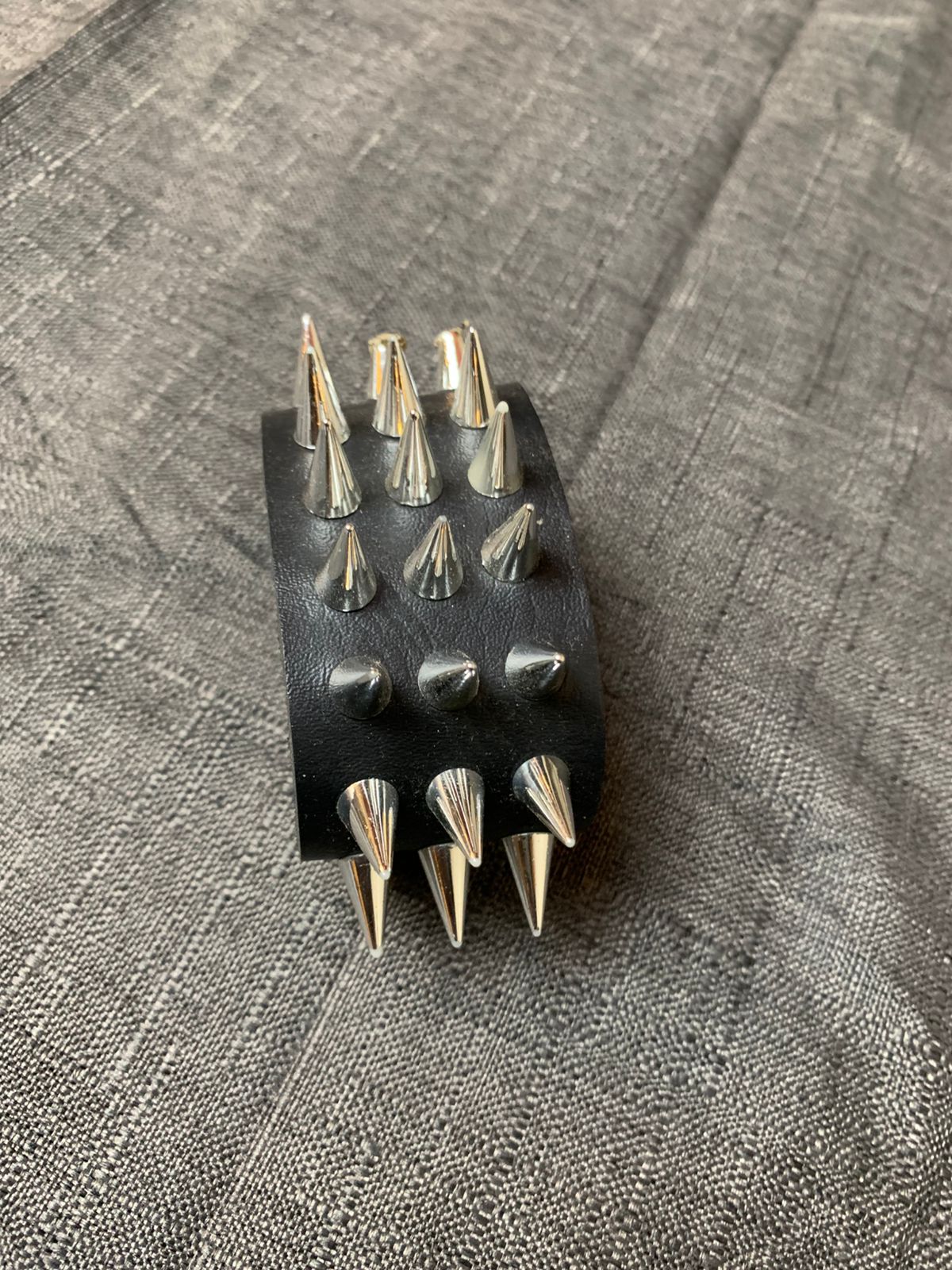 Lather Spiked Bracelet