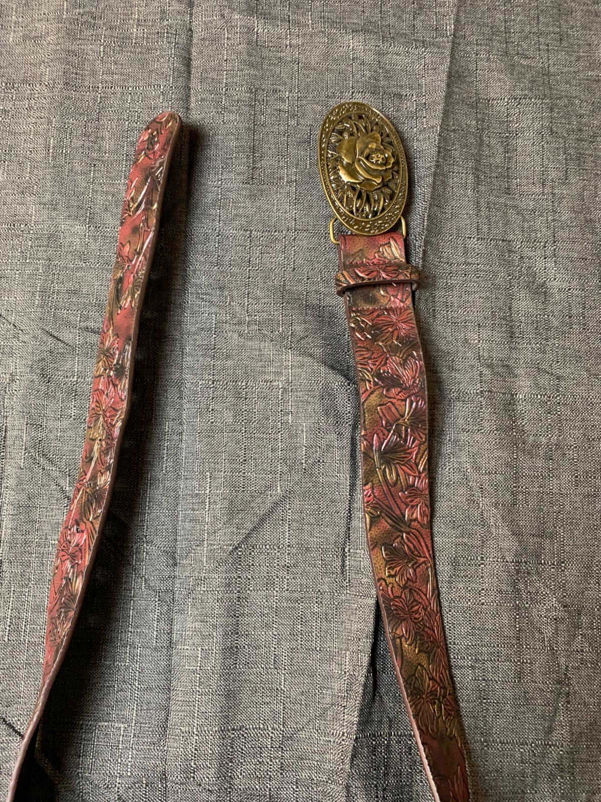 Vintage Hand Tooled Belt
