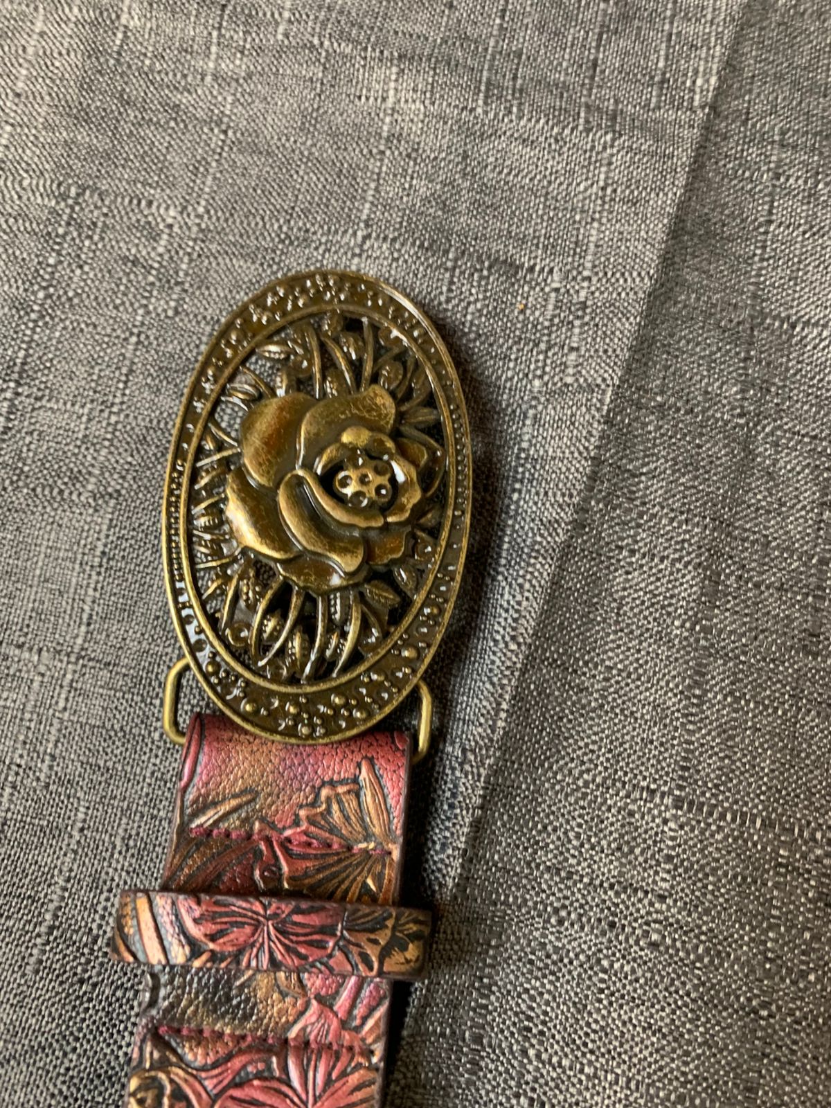 Vintage Hand Tooled Belt