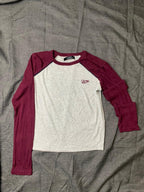 Maroon And grey top