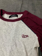 Maroon And grey top