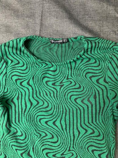 Green crop top
