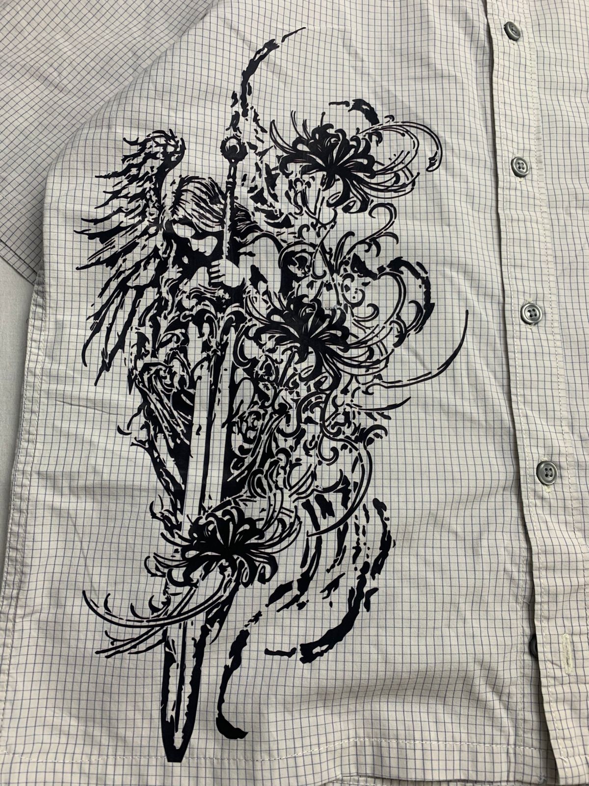 Graphic Boxy Button up