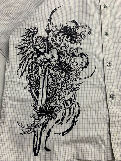 Graphic Boxy Button up