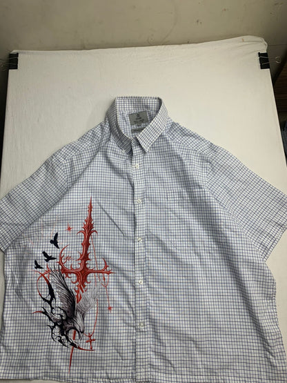 Graphic Boxy button up