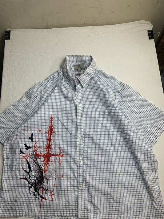 Graphic Boxy button up