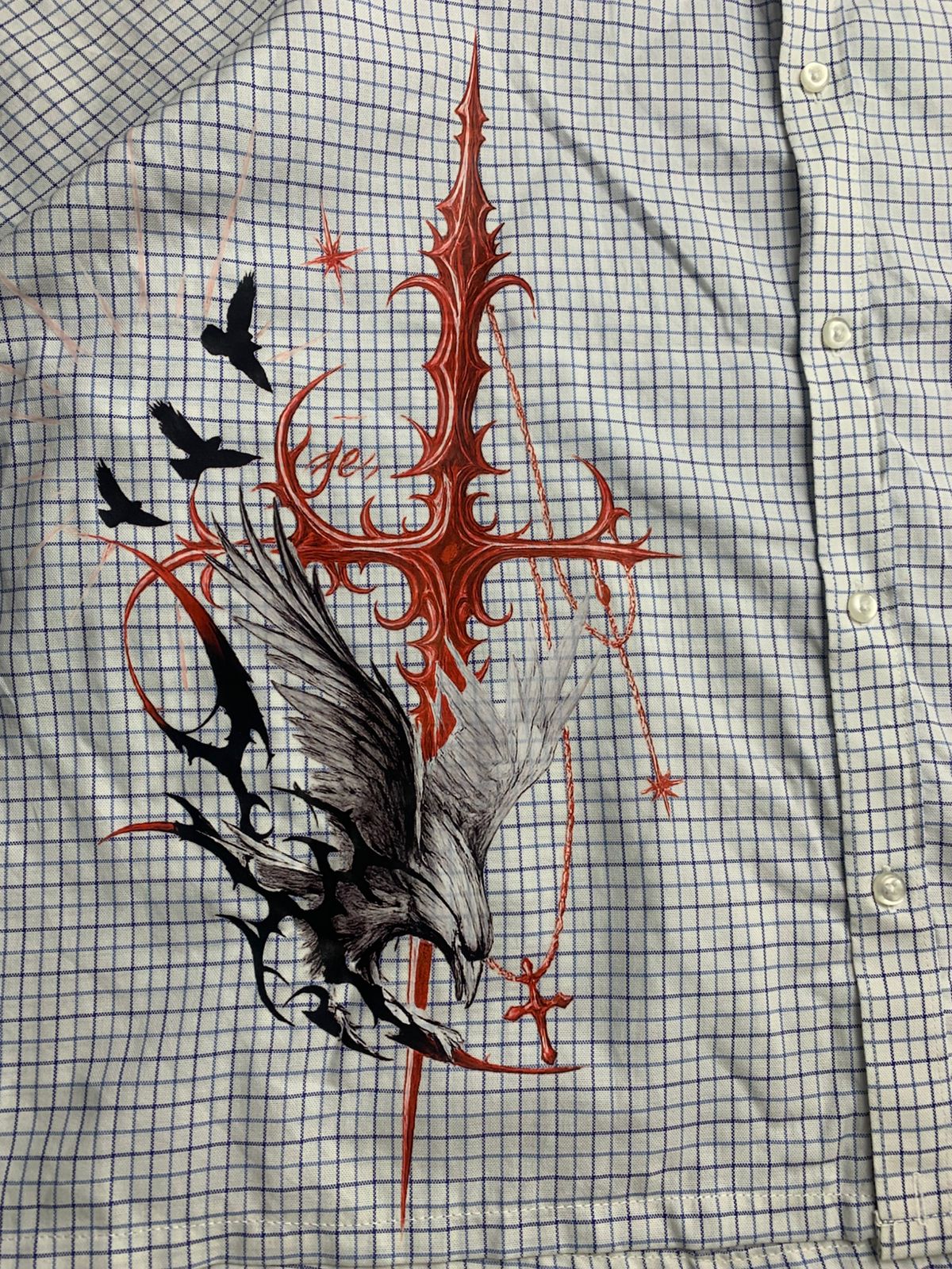 Graphic Boxy button up