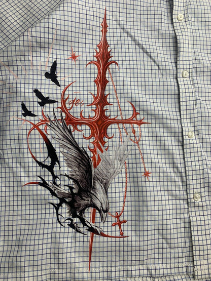 Graphic Boxy button up
