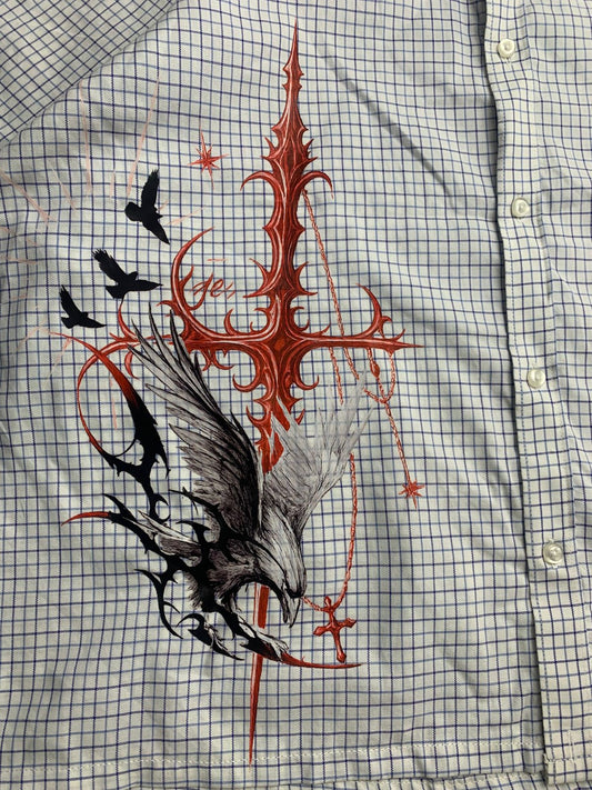 Graphic Boxy button up