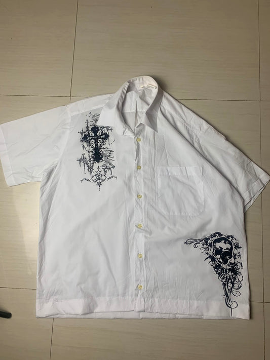 Gothic Boxy Button Up