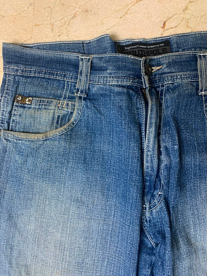 Dark  blue baggy jeans