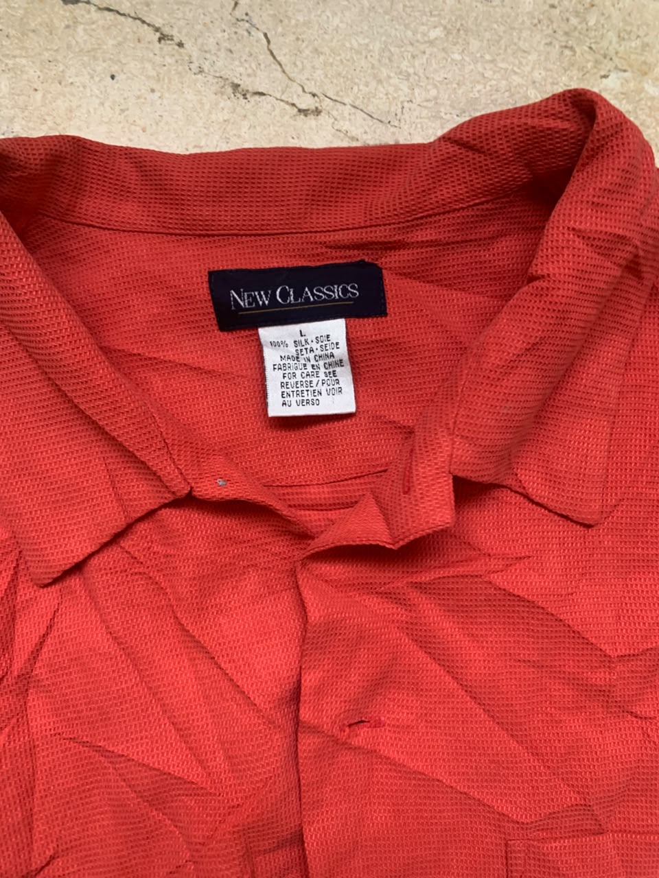 Red Boxy Button up