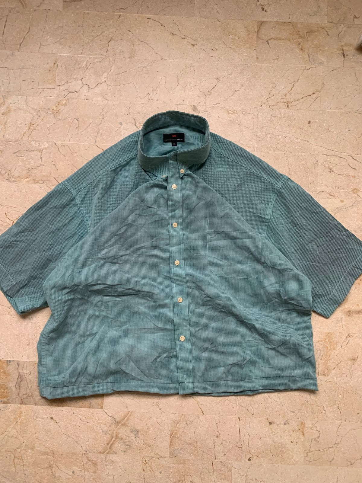 Green Boxy Button up