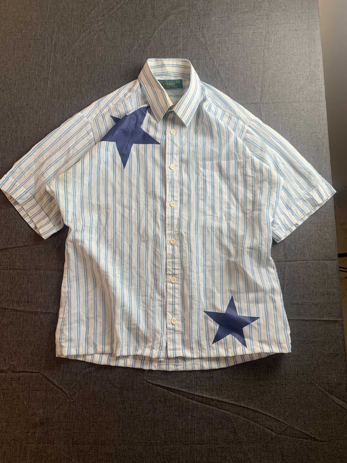 Printed Boxy Button UP