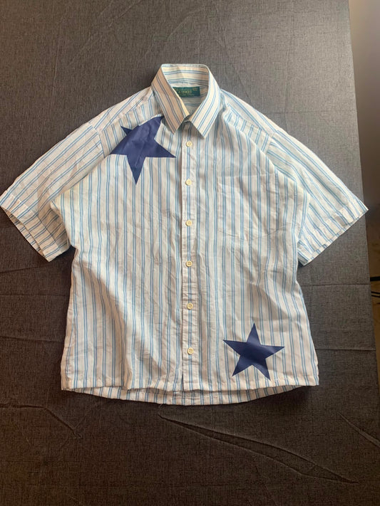 Printed Boxy Button UP