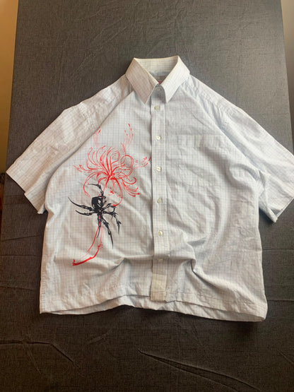 Printed Boxy Button UP