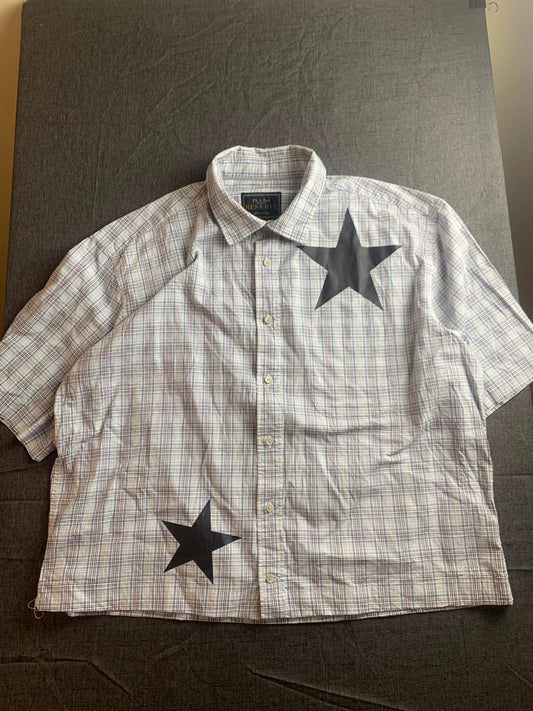 Printed Boxy Button UP