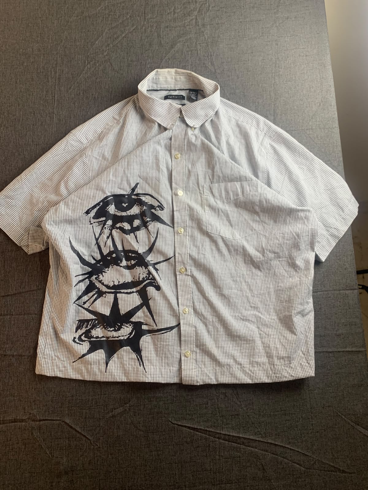 Printed Boxy Button UP