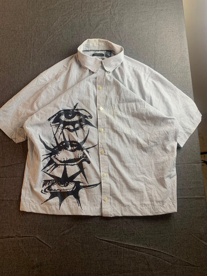Printed Boxy Button UP