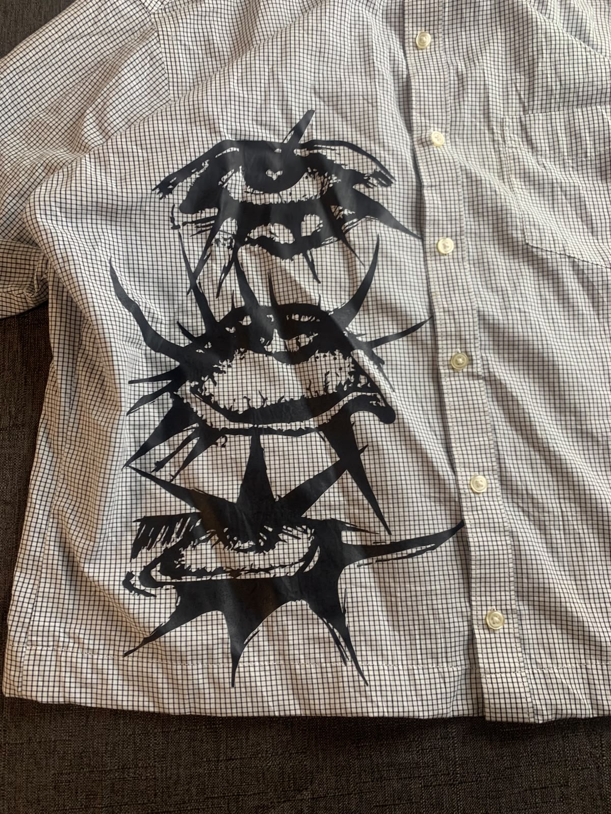 Printed Boxy Button UP